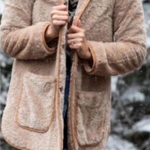Anthropologie Tan Teddy Jacket
